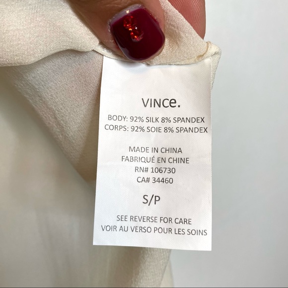 VINCE sheer off-white fancy top ๐ค - Picture 5 of 11